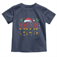 Christmas Bruh Toddler T Shirt Red Plaid Retro Xmas Pajamas Matching