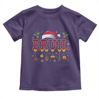 Christmas Bruh Toddler T Shirt Red Plaid Retro Xmas Pajamas Matching