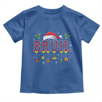 Christmas Bruh Toddler T Shirt Red Plaid Retro Xmas Pajamas Matching