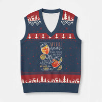 Aperol Spritz V-Neck Knit Sweater Vest Cocktail Recipe Drinking Lover Gift - Wonder Print Shop