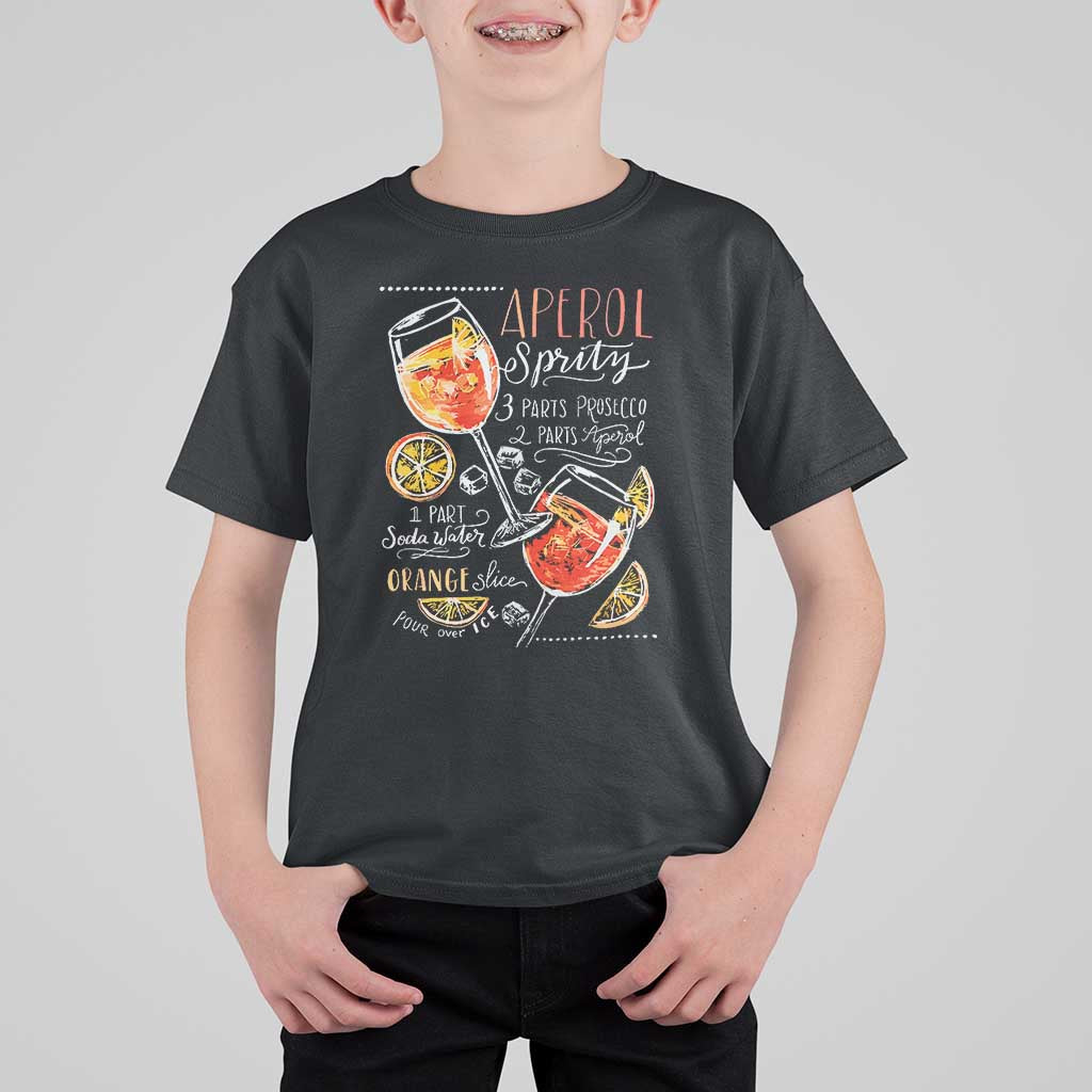 Aperol Spritz T Shirt For Kid Cocktail Recipe Drinking Lover Gift - Wonder Print Shop