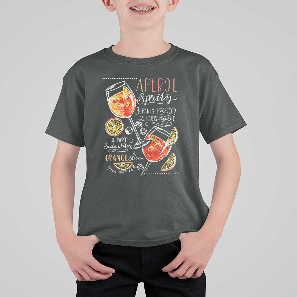 Aperol Spritz T Shirt For Kid Cocktail Recipe Drinking Lover Gift - Wonder Print Shop