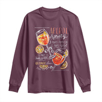 Aperol Spritz Long Sleeve Shirt Cocktail Recipe Drinking Lover Gift