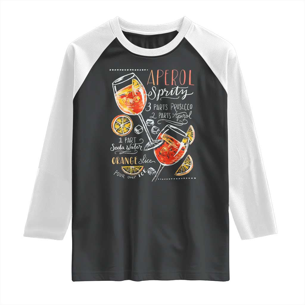 Aperol Spritz Raglan Shirt Cocktail Recipe Drinking Lover Gift
