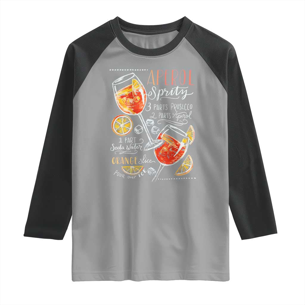 Aperol Spritz Raglan Shirt Cocktail Recipe Drinking Lover Gift