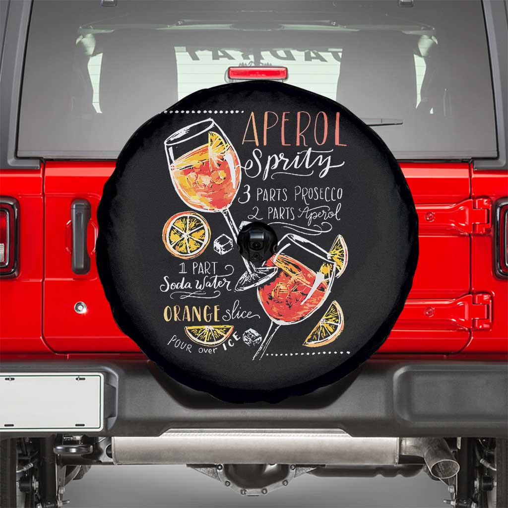 Aperol Spritz Spare Tire Cover Cocktail Recipe Drinking Lover Gift