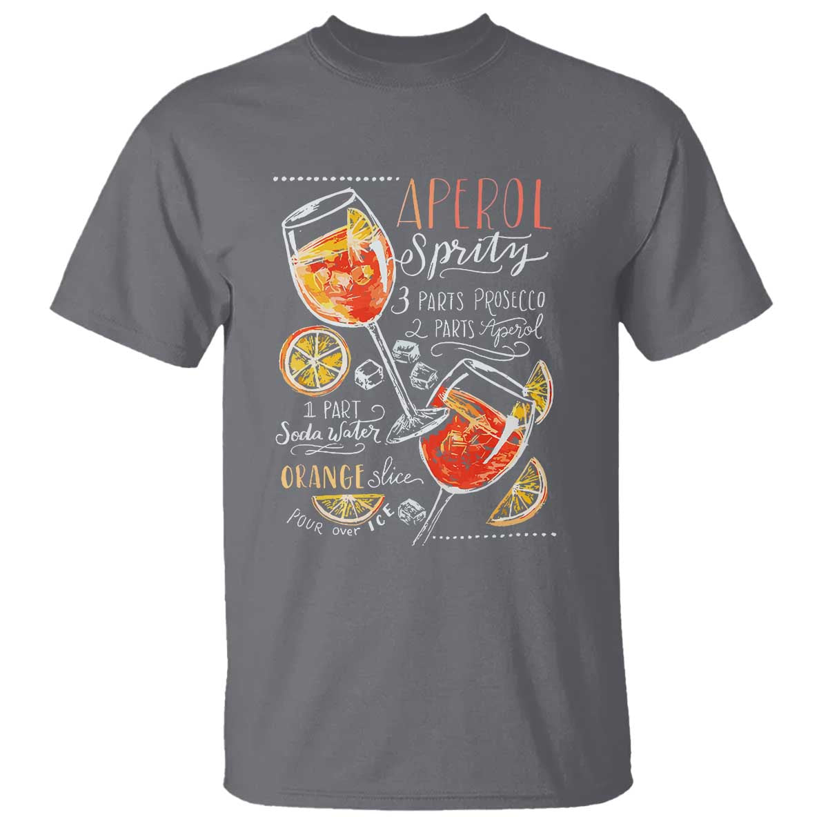 Aperol Spritz T Shirt Cocktail Recipe Drinking Lover Gift - Wonder Print Shop