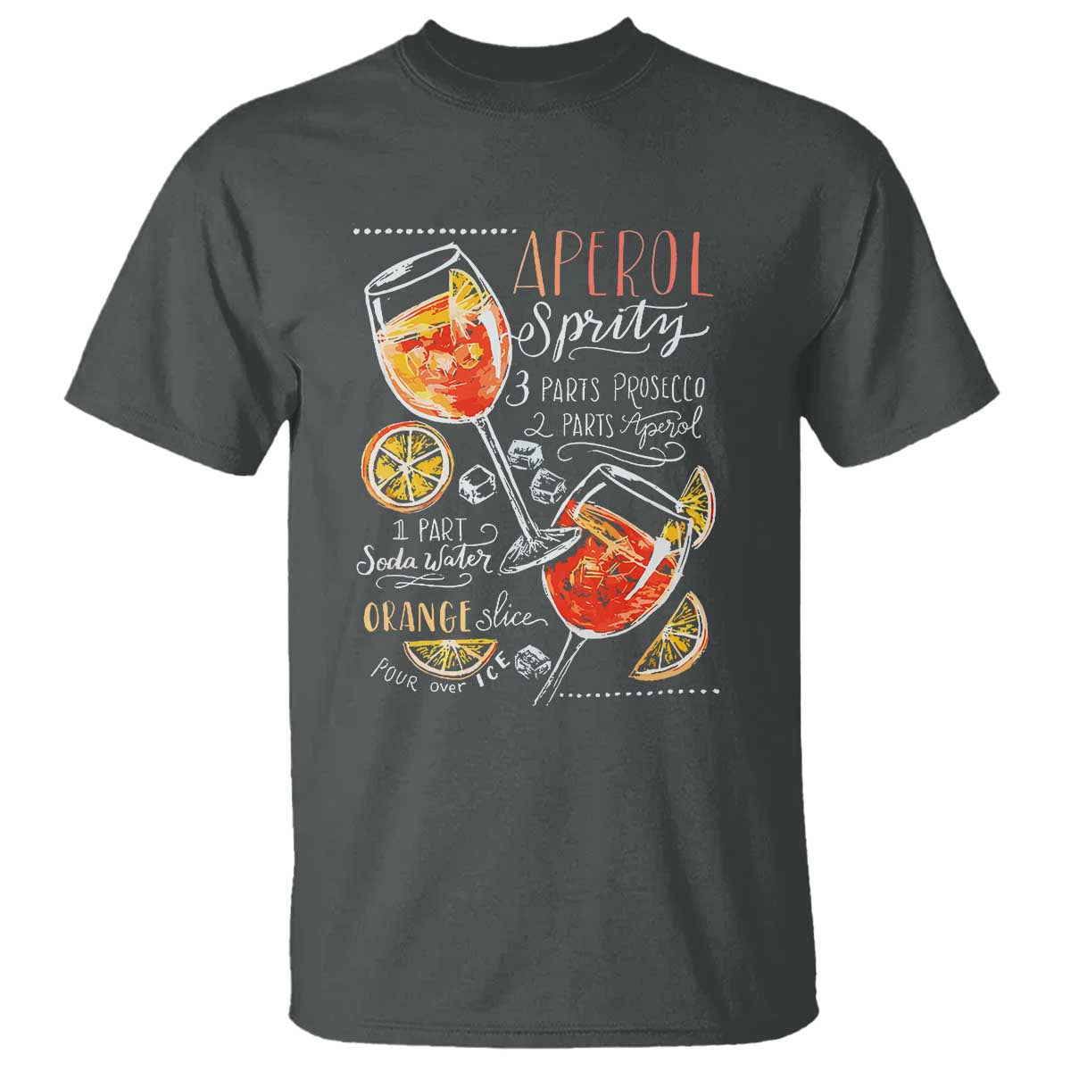 Aperol Spritz T Shirt Cocktail Recipe Drinking Lover Gift - Wonder Print Shop
