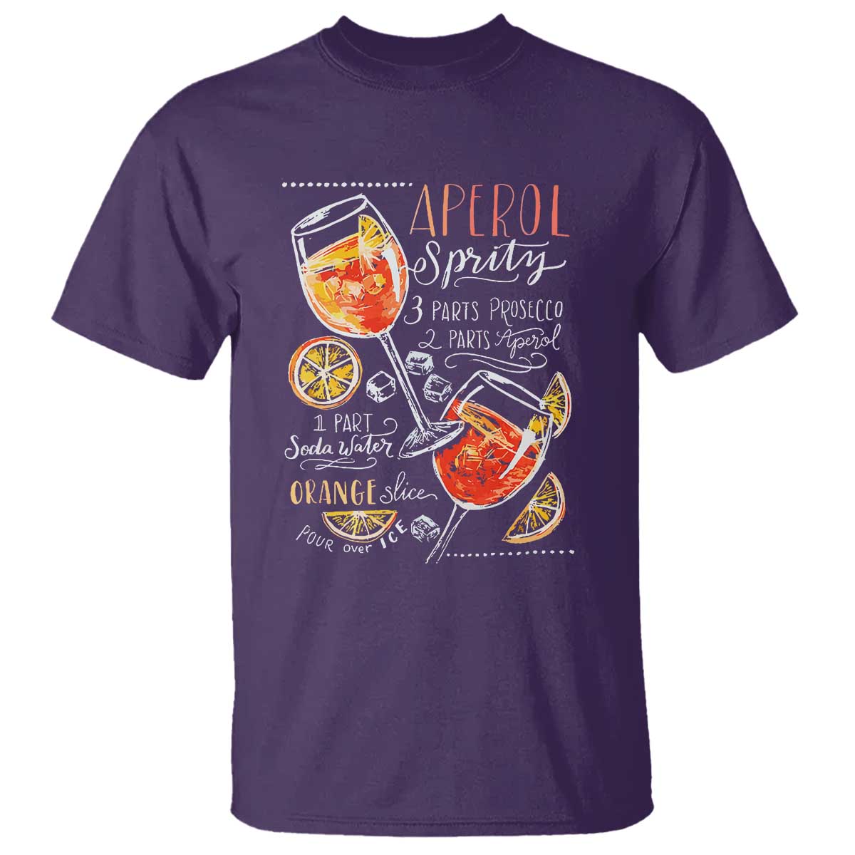 Aperol Spritz T Shirt Cocktail Recipe Drinking Lover Gift - Wonder Print Shop