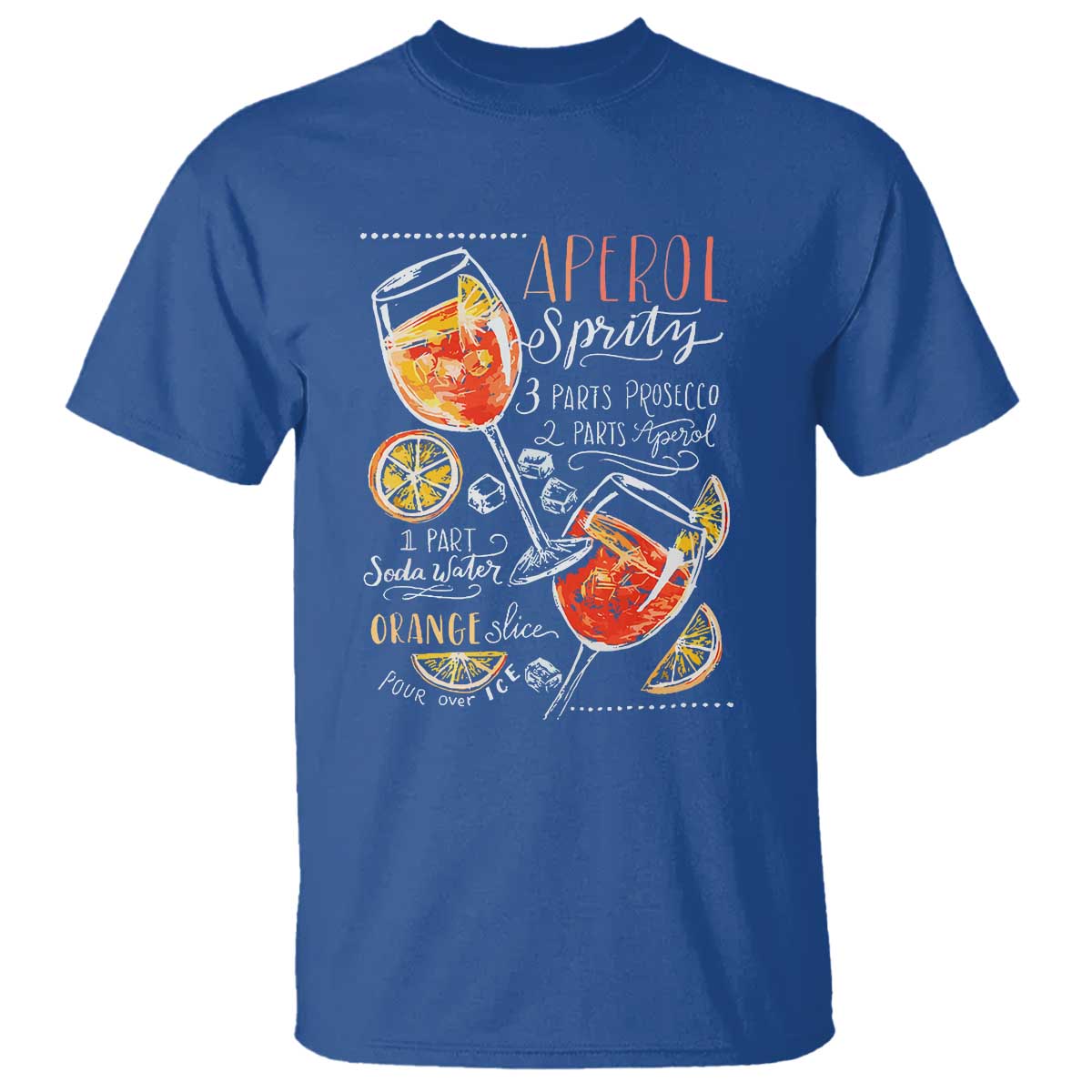 Aperol Spritz T Shirt Cocktail Recipe Drinking Lover Gift - Wonder Print Shop