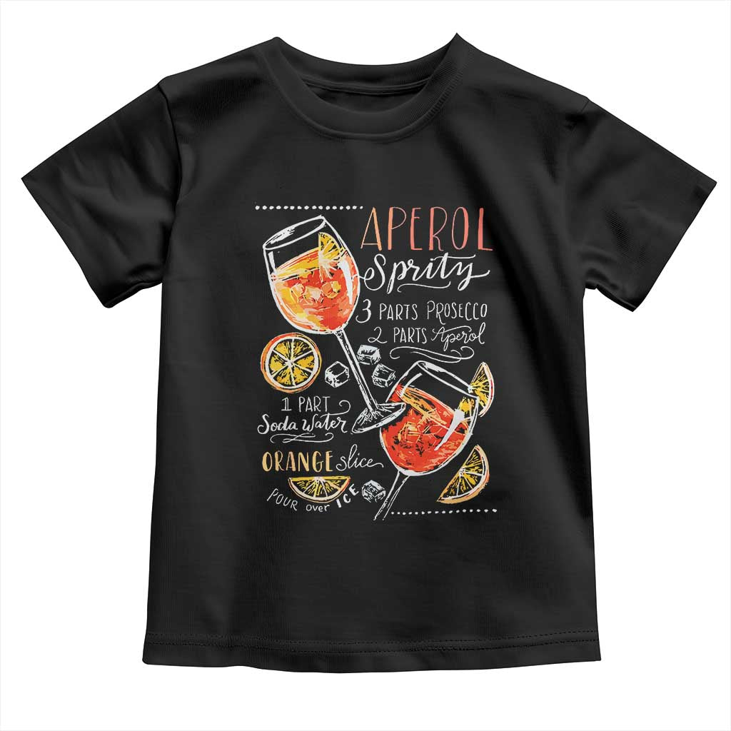 Aperol Spritz Toddler T Shirt Cocktail Recipe Drinking Lover Gift