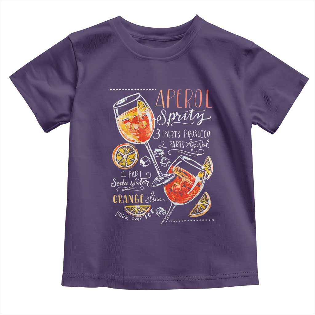 Aperol Spritz Toddler T Shirt Cocktail Recipe Drinking Lover Gift