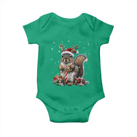 Christmas Squirrel Baby Onesie Xmas Tree Lights Reindeer Santa Hat Pajamas