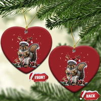 Xmas Squirrel Christmas Ornament Xmas Tree Lights Reindeer Santa Hat Pajamas - Wonder Print Shop