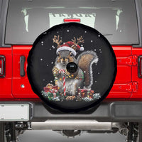 Christmas Squirrel Spare Tire Cover Xmas Tree Lights Reindeer Santa Hat Pajamas