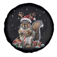 Christmas Squirrel Spare Tire Cover Xmas Tree Lights Reindeer Santa Hat Pajamas