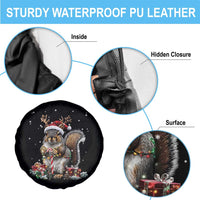 Christmas Squirrel Spare Tire Cover Xmas Tree Lights Reindeer Santa Hat Pajamas