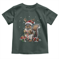 Christmas Squirrel Toddler T Shirt Xmas Tree Lights Reindeer Santa Hat Pajamas