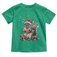 Christmas Squirrel Toddler T Shirt Xmas Tree Lights Reindeer Santa Hat Pajamas
