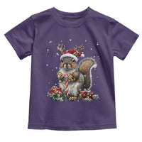 Christmas Squirrel Toddler T Shirt Xmas Tree Lights Reindeer Santa Hat Pajamas