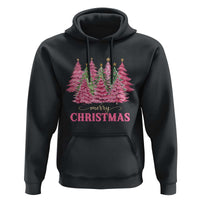 Pink Christmas Tree Farm Hoodie Merry Xmas Ornaments Family Holiday Pajamas