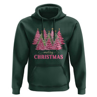 Pink Christmas Tree Farm Hoodie Merry Xmas Ornaments Family Holiday Pajamas