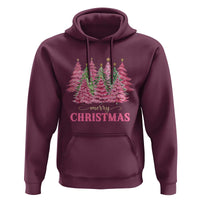 Pink Christmas Tree Farm Hoodie Merry Xmas Ornaments Family Holiday Pajamas