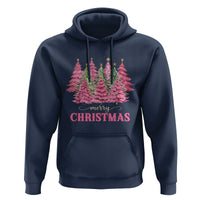 Pink Christmas Tree Farm Hoodie Merry Xmas Ornaments Family Holiday Pajamas