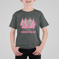 Pink Christmas Tree Farm T Shirt For Kid Merry Xmas Ornaments Family Holiday Pajamas - Wonder Print Shop