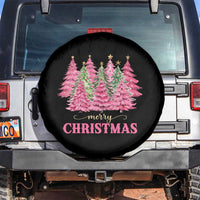 Pink Christmas Tree Farm Spare Tire Cover Merry Xmas Ornaments Family Holiday Pajamas