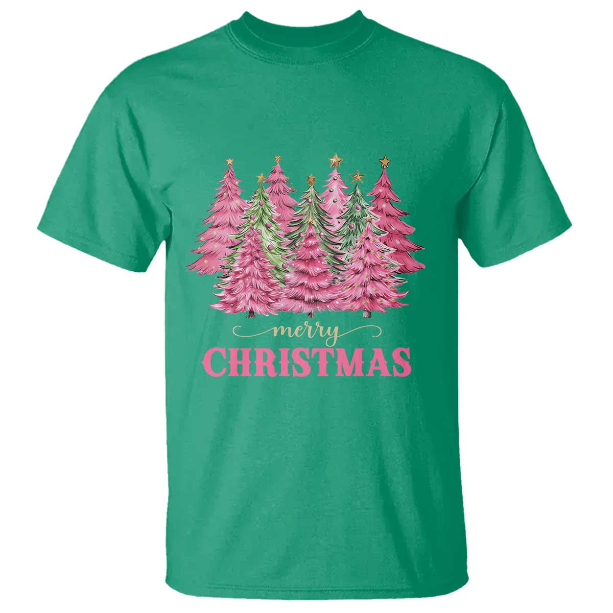 Pink Christmas Tree Farm T Shirt Merry Xmas Ornaments Family Holiday Pajamas - Wonder Print Shop