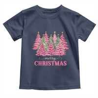 Pink Christmas Tree Farm Toddler T Shirt Merry Xmas Ornaments Family Holiday Pajamas