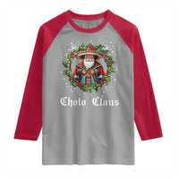 Funny Mexican Santa Raglan Shirt Cholo Claus Christmas in Mexico