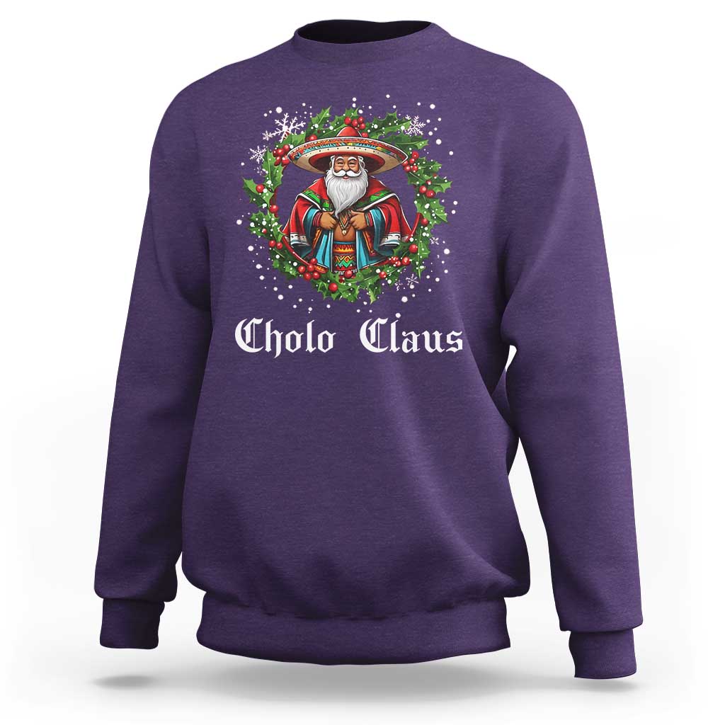 Funny Mexican Santa Sweatshirt Cholo Claus Christmas in Mexico - Wonder Print Shop