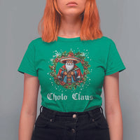 Funny Mexican Santa T Shirt For Women Cholo Claus Christmas in Mexico - Wonder Print Shop