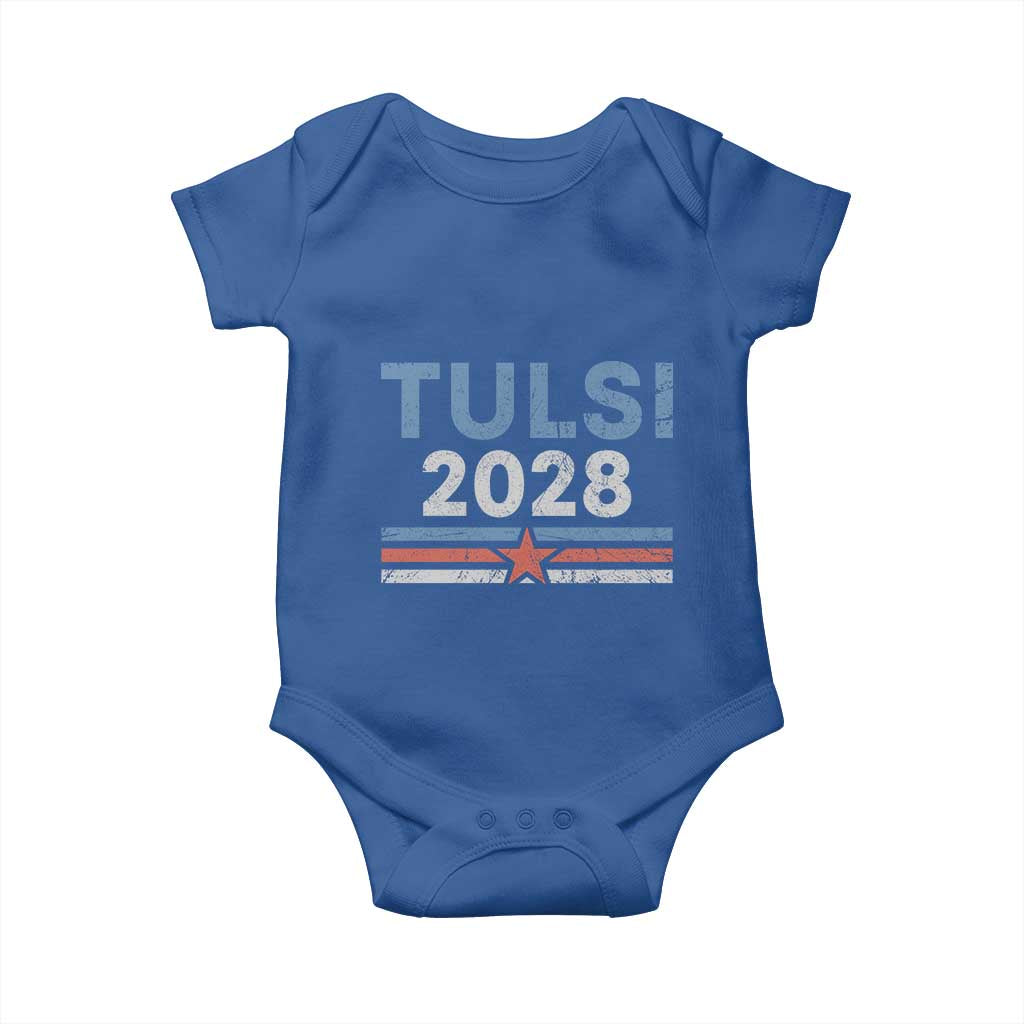Tulsi Gabbard 2028 Baby Onesie Support Mrs. President Vintage Retro Grunge