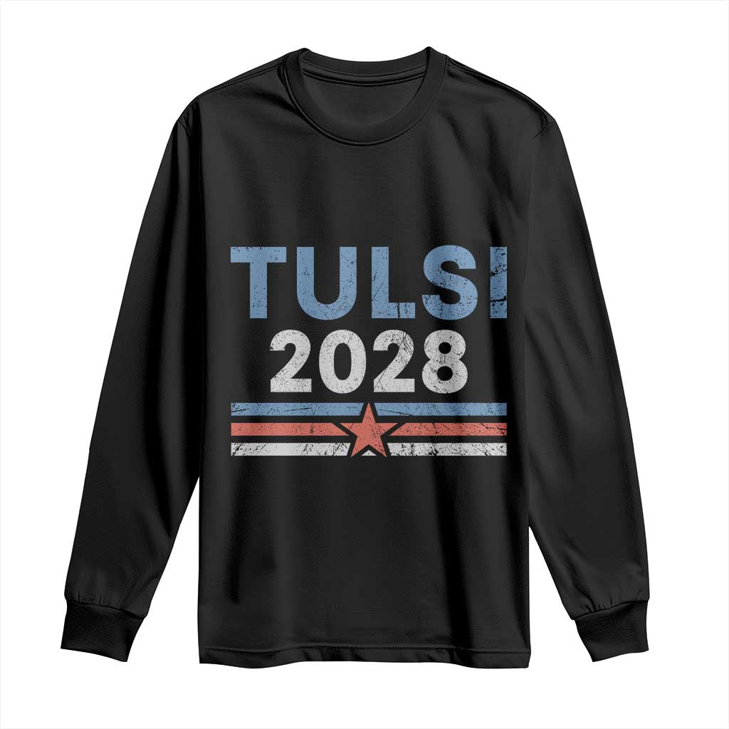 Tulsi Gabbard 2028 Long Sleeve Shirt Support Mrs. President Vintage Retro Grunge