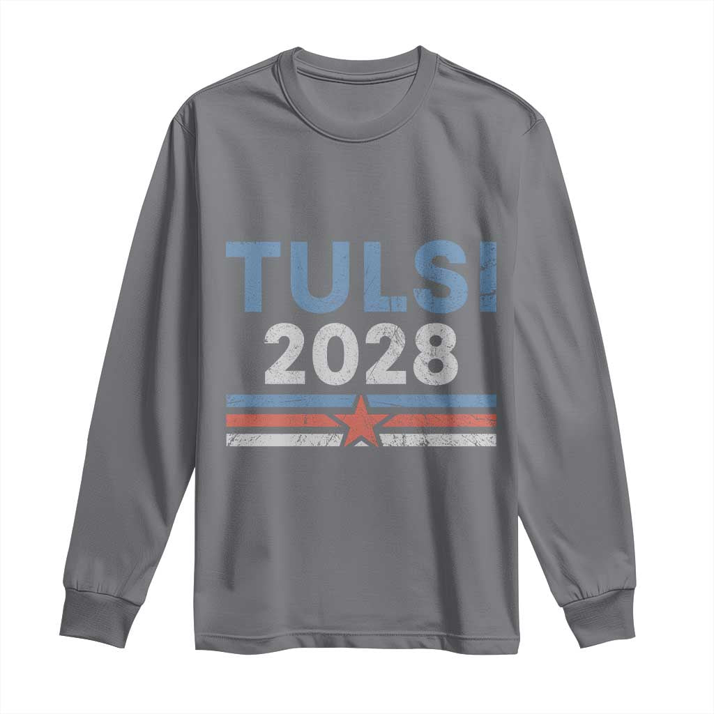 Tulsi Gabbard 2028 Long Sleeve Shirt Support Mrs. President Vintage Retro Grunge
