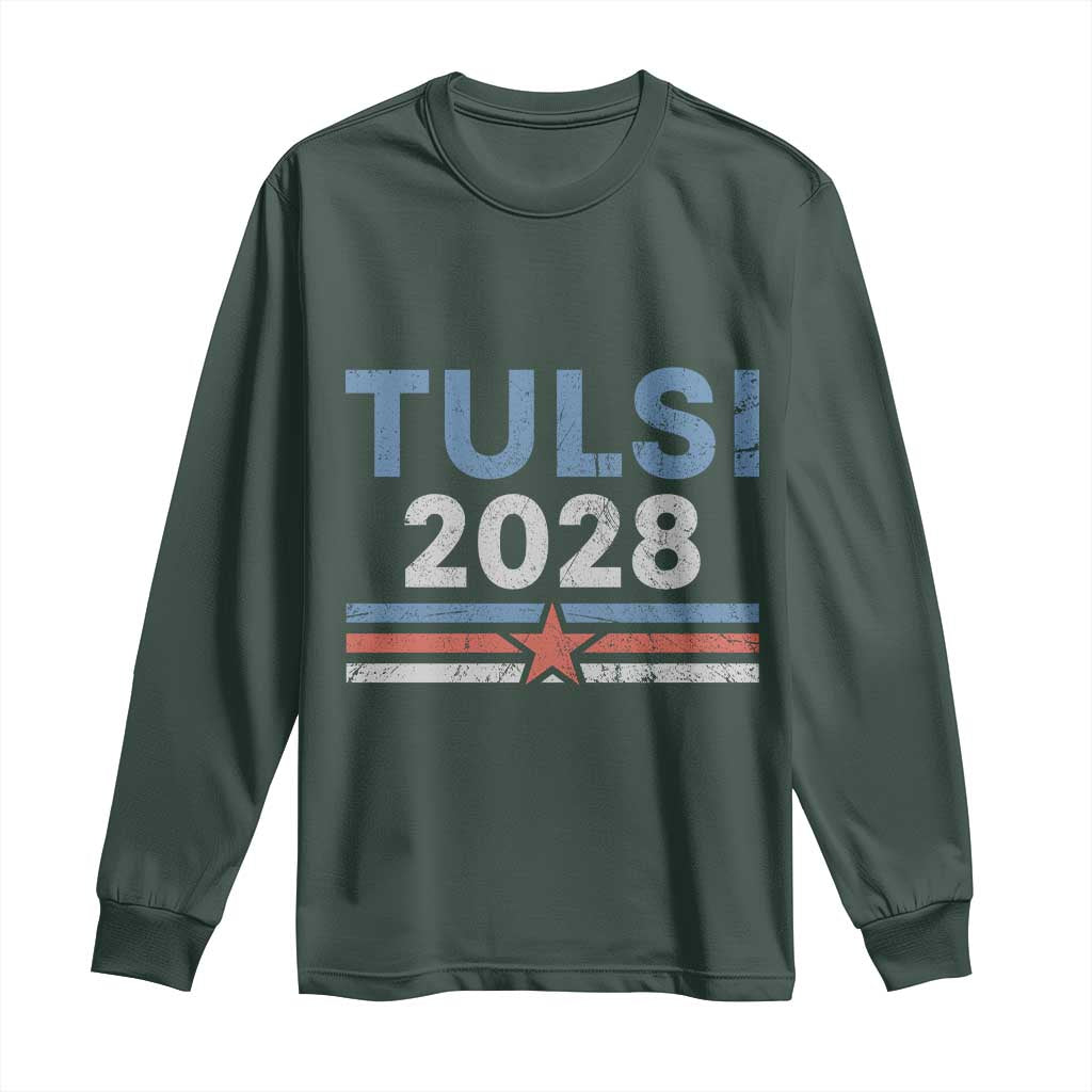 Tulsi Gabbard 2028 Long Sleeve Shirt Support Mrs. President Vintage Retro Grunge