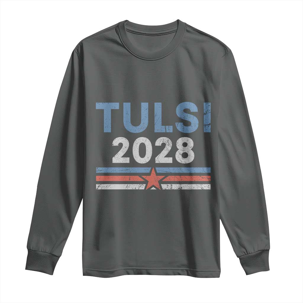 Tulsi Gabbard 2028 Long Sleeve Shirt Support Mrs. President Vintage Retro Grunge