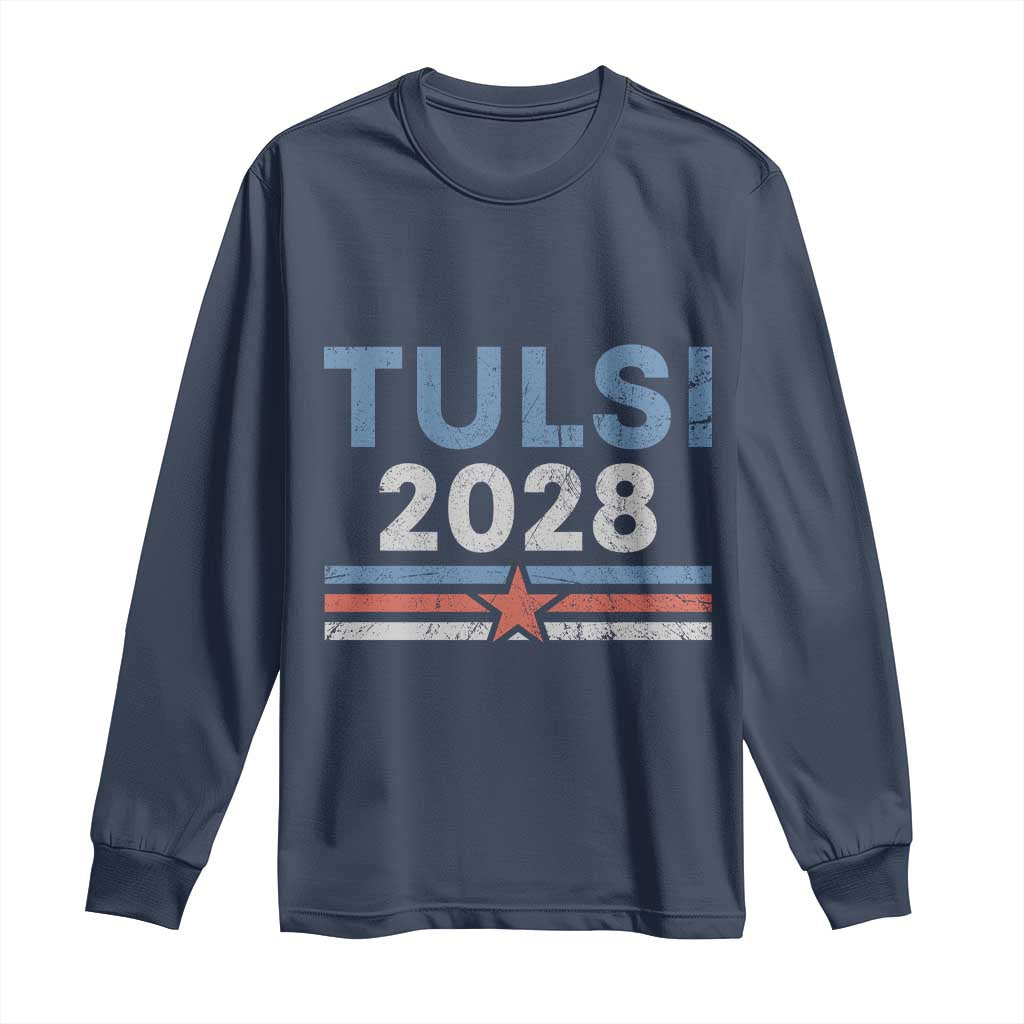 Tulsi Gabbard 2028 Long Sleeve Shirt Support Mrs. President Vintage Retro Grunge