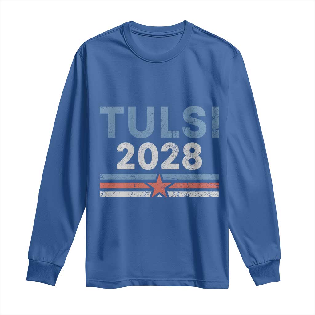 Tulsi Gabbard 2028 Long Sleeve Shirt Support Mrs. President Vintage Retro Grunge