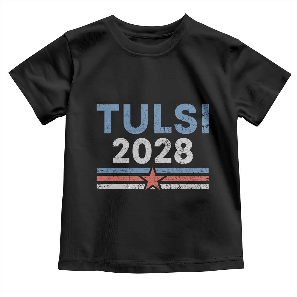 Tulsi Gabbard 2028 Toddler T Shirt Support Mrs. President Vintage Retro Grunge