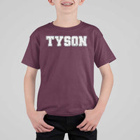 Team Tyson T Shirt For Kid Family Personalized Name Retro Vintage Minimalism - Wonder Print Shop