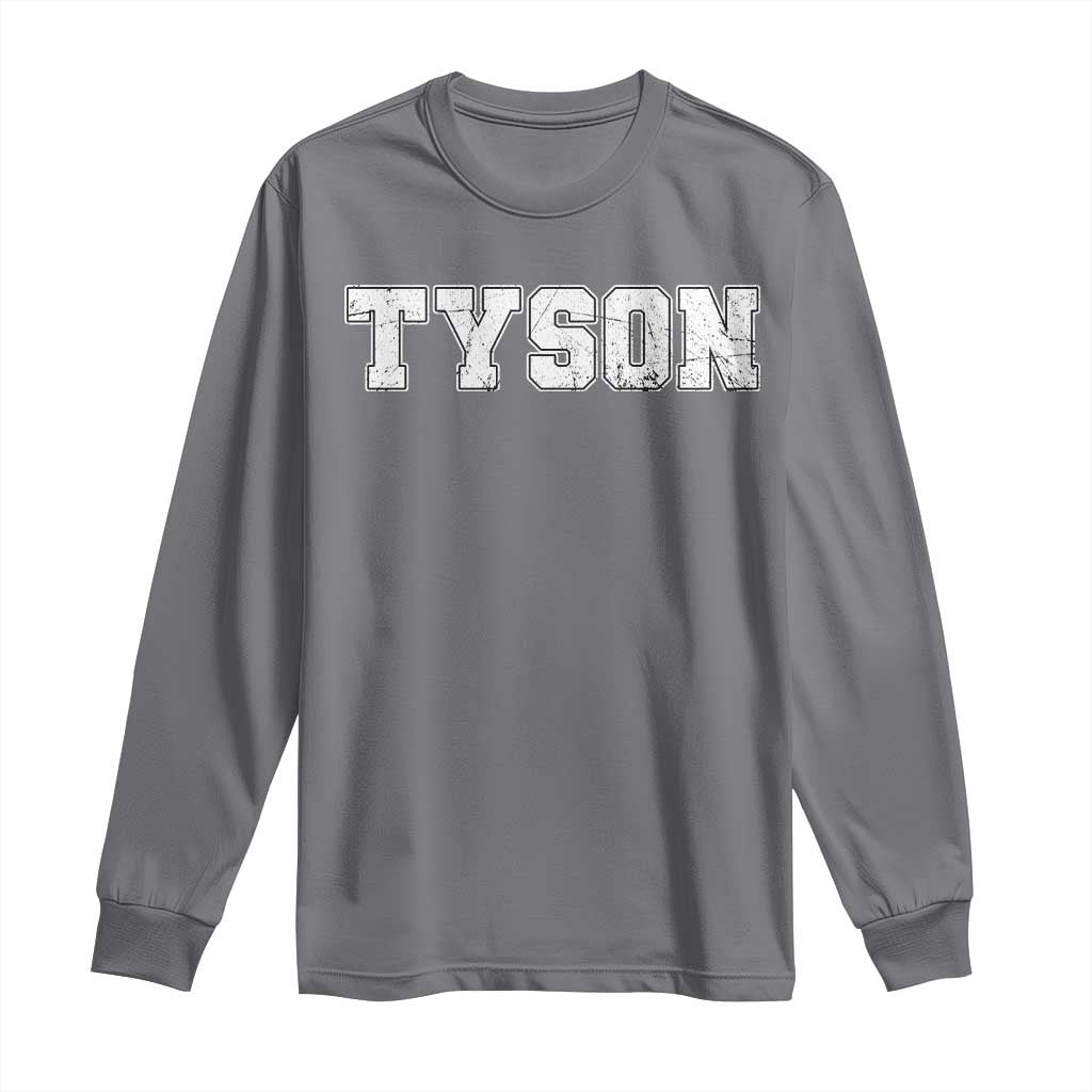 Team Tyson Long Sleeve Shirt Family Personalized Name Retro Vintage Minimalism