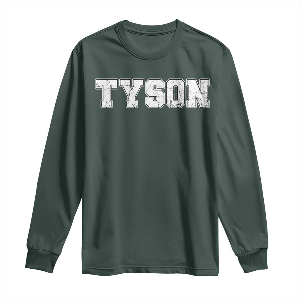 Team Tyson Long Sleeve Shirt Family Personalized Name Retro Vintage Minimalism