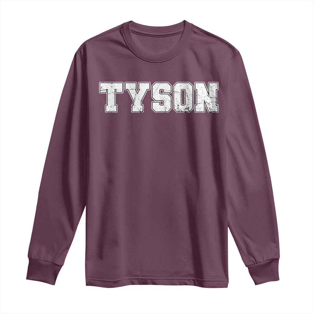 Team Tyson Long Sleeve Shirt Family Personalized Name Retro Vintage Minimalism