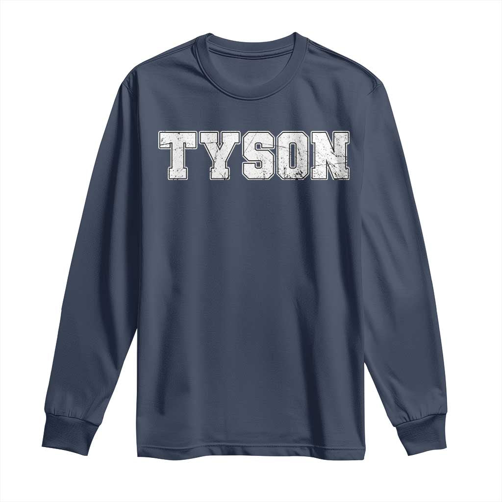 Team Tyson Long Sleeve Shirt Family Personalized Name Retro Vintage Minimalism
