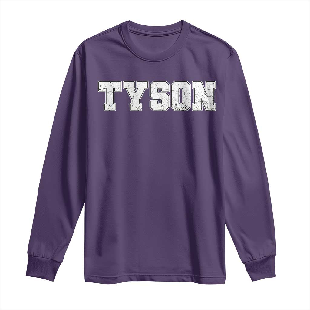 Team Tyson Long Sleeve Shirt Family Personalized Name Retro Vintage Minimalism