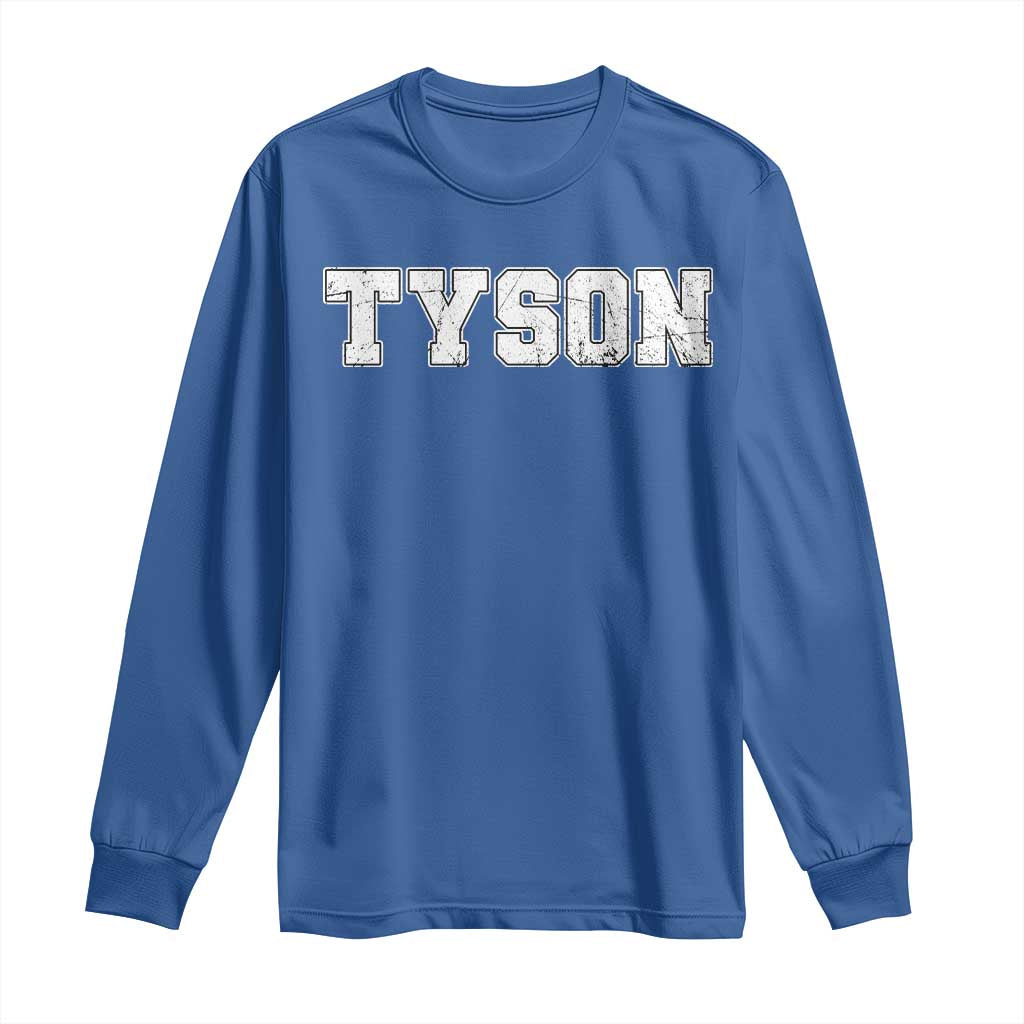 Team Tyson Long Sleeve Shirt Family Personalized Name Retro Vintage Minimalism